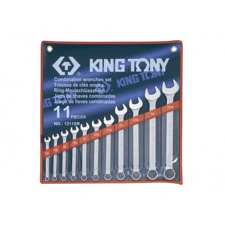 KING TONY  : Trousse de clés mixtes en pouces  - 11 pièces