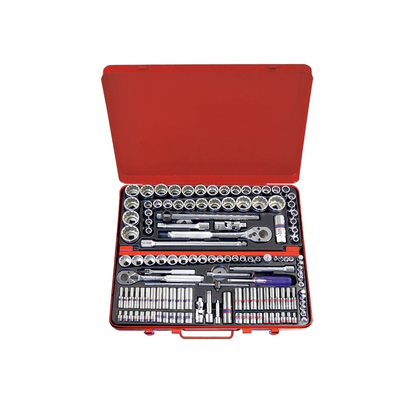 Coffret mixte cliquet + douilles 1/4 '' et 1/2