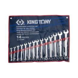 KING TONY  : Trousse de clés mixtes métriques - 14 pièces