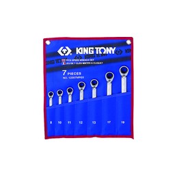 KING TONY  : Trousse de clés mixtes à cliquet métriques - 7 pièces