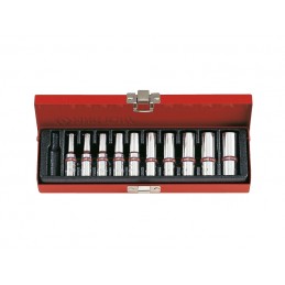 KING TONY  : Coffret de douilles longues pouces 1/4" - 10 pièces
