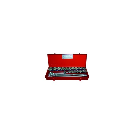 KING TONY  : Coffret de douilles 3/4" métriques avec accessoires - 23 pièces