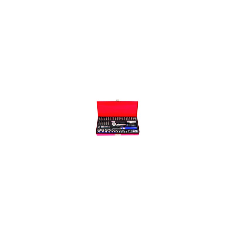 Coffret de douilles métriques et accessoires 1/4" - 45 pièces Coffret de douilles métriques et accessoires 1/4" - 45 pièces