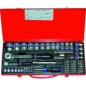 Coffret de douilles 1/4" et 1/2" métriques et accessoires - 55 pièce Coffret de douilles 1/4" et 1/2" métriques et accessoires - 55 pièce