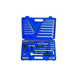 KING TONY  : Coffret de douilles 1/4" et 1/2" métriques avec accessoires - 72 piè