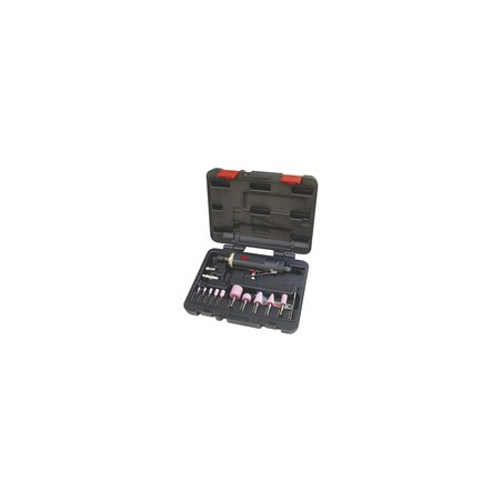 KING TONY  : Coffret de meuleuse droite avec accessoires - 15 pièces