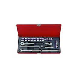 KING TONY  : Coffret de douilles métriques et accessoires 3/8" - 22 pièces