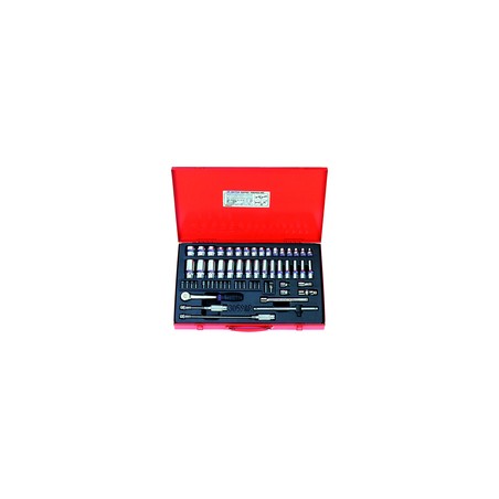 KING TONY  : Coffret de douilles métriques et accessoires 3/8" - 59 pièces
