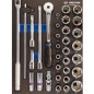 Plateau EVAWAVE de douilles et accessoires 1/2" métriques - 33 pièce Plateau EVAWAVE de douilles et accessoires 1/2" métriques - 33 pièce