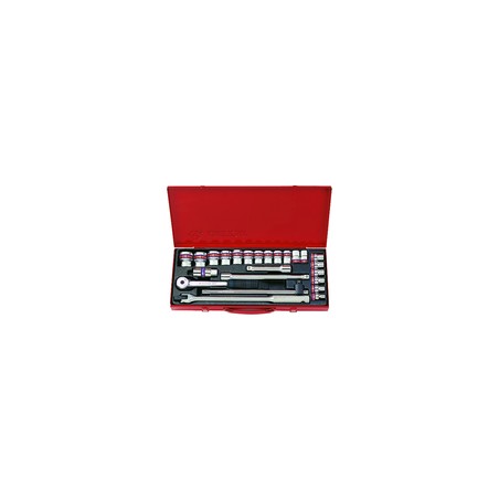 KING TONY  : Coffret de douilles pouces et accessoires 1/2" - 24 pièces