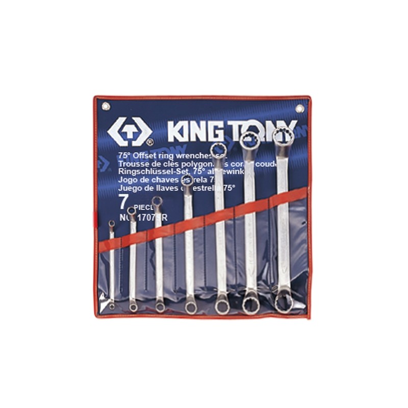 KING TONY  : Trousse de clés polygonales contrecoudées pouces - 7 pièces