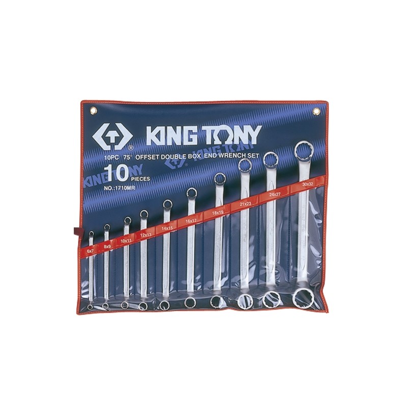 KING TONY  : Trousse de clés polygonales contrecoudées métriques - 10 pièces