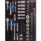 Plateau EVAWAVE de douilles et accessoires 1/4" et 3/8" métriques -  Plateau EVAWAVE de douilles et accessoires 1/4" et 3/8" métriques -