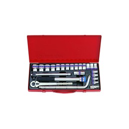 KING TONY  : Coffret de douilles métriques et accessoires 1/2" - 24 pièces