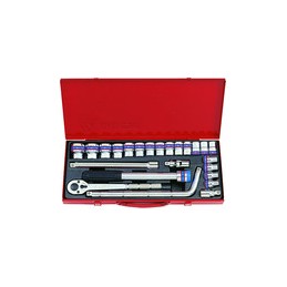 KING TONY  : Coffret de douilles métriques et accessoires 1/2" - 24 pièces