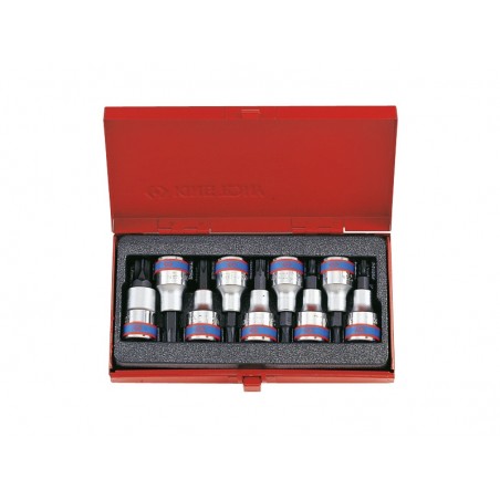 KING TONY  : Coffret de douilles 1/2" TORX - 9 pièces