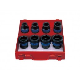 Coffret de douilles 3/4" à choc métriques - 8 pièces