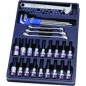 Thermoformé de clés et de douilles tournevis  TORX et 6 pans  - 31 p