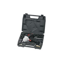 Coffret de douilles 1/2" à choc métriques avec accessoires - 15 pièc