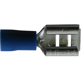 Cosses plates femelles 4.8mm bleu (boite de 20)