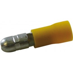 Cosses rondes diamètre 5mm mâle jaune (boite de 16)