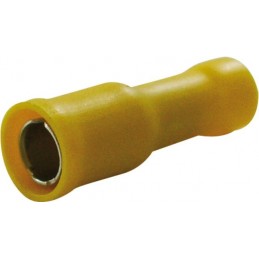: Cosses rondes diamètre 5mm femelle jaune (boite de 14)