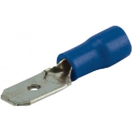 Cosses plates mâle bleu (boite de 20)