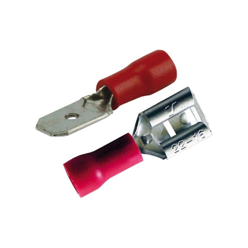 Cosses plates assorties rouge (boite de 22) Cosses plates assorties rouge (boite de 22)