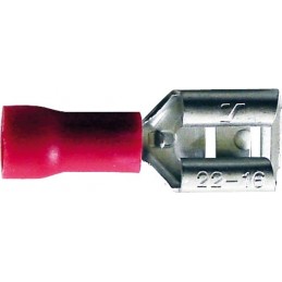 Cosse plate femelle 2.8mm rouge (boite de 22)