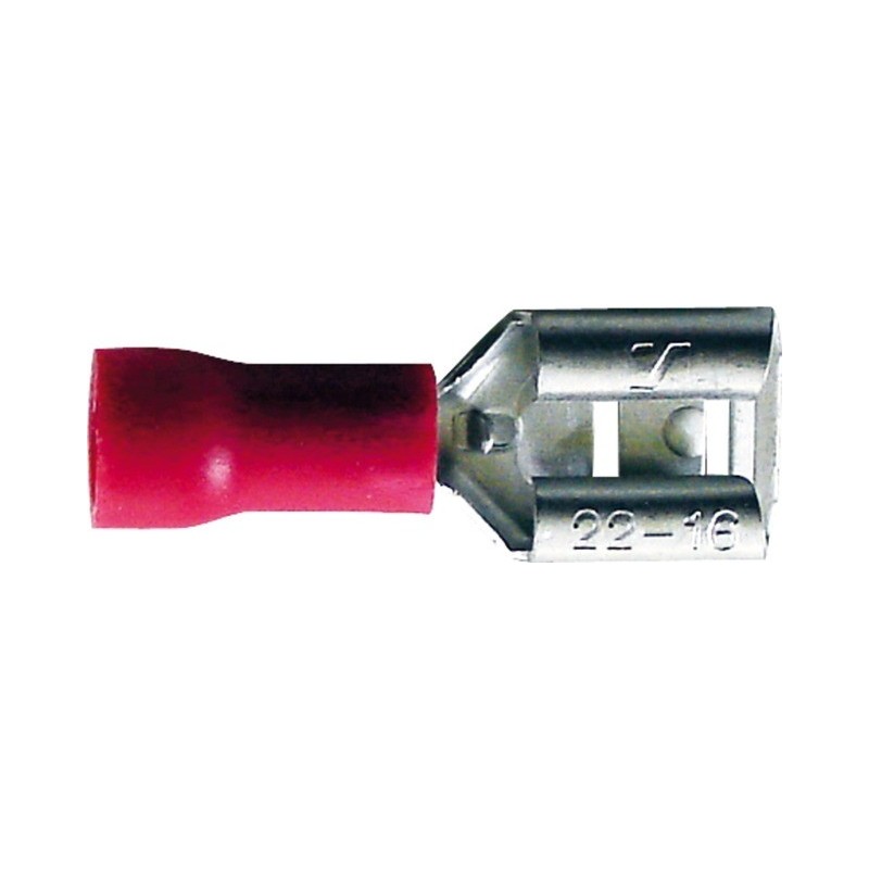 Cosse plate femelle 2.8mm rouge (boite de 22) Cosse plate femelle 2.8mm rouge (boite de 22)