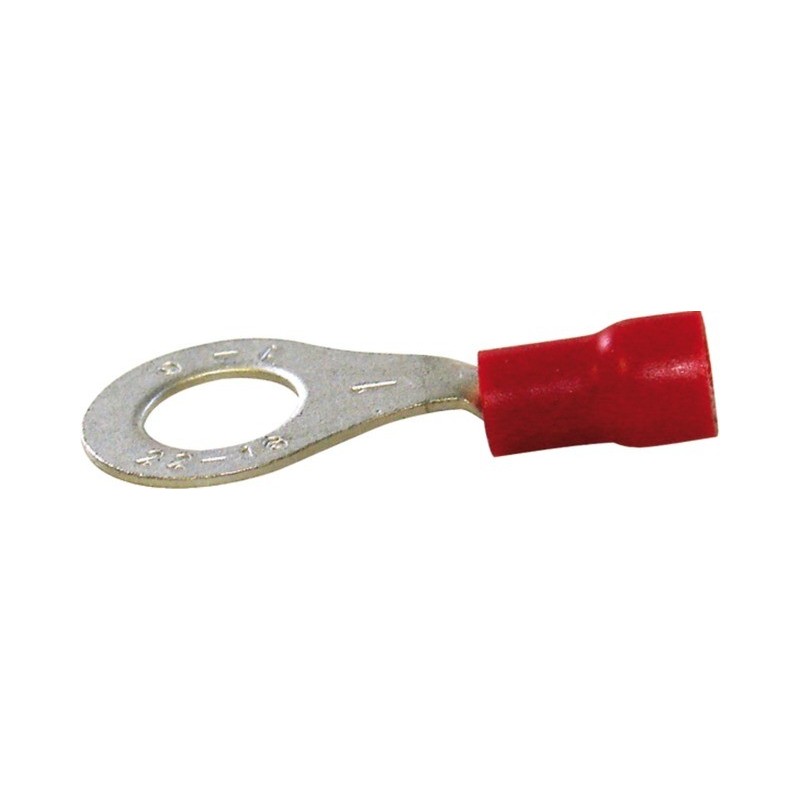 Cosses à oeillet mâle 6mm rouge (boite de 17) Cosses à oeillet mâle 6mm rouge (boite de 17)