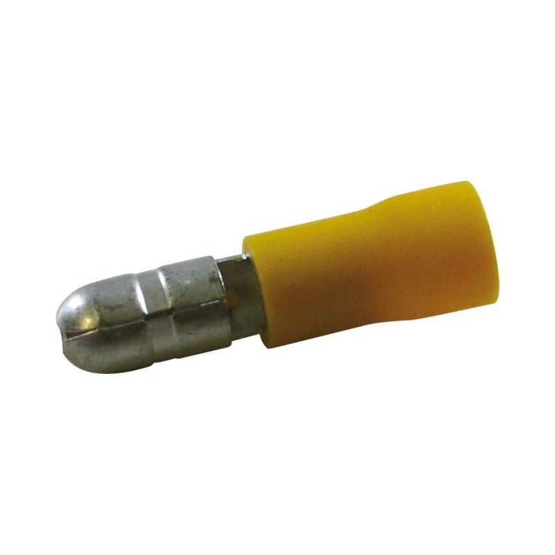: Cosses rondes diamètre 5mm mâle jaune (boite de 16) : Cosses rondes diamètre 5mm mâle jaune (boite de 16)