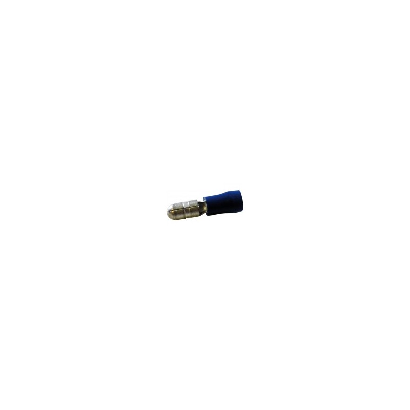 Cosses rondes diamètre 5mm mâle bleu (boite de 20) Cosses rondes diamètre 5mm mâle bleu (boite de 20)