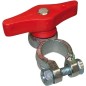 Cosse bat + rouge m8 laiton avec ecrou pap.