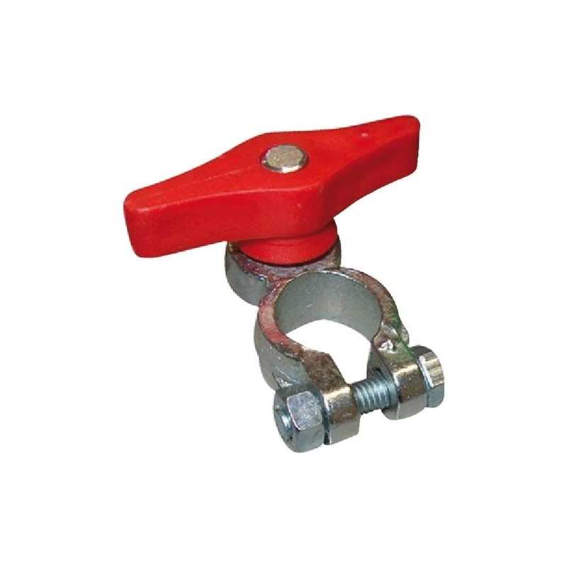 : Cosse de batterie avec écrou papillon rouge 8mm laiton : Cosse de batterie avec écrou papillon rouge 8mm laiton