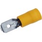 Sachet 100 cosses plates 6.3mm mâle jaune Sachet 100 cosses plates 6.3mm mâle jaune