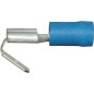 Sachet 100 cosses plates double 6.3mm mâle/femelle bleu Sachet 100 cosses plates double 6.3mm mâle/femelle bleu