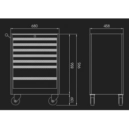 : Servante d'atelier 7 tiroirs 87A347BA KingTony