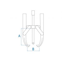 KING TONY  : Extracteur hydraulique 3 griffes articulées "autocentrées" 350 mm - 79631300THA