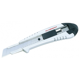 Tajima  : Cutter aluminium 18mm argent verrouillage automatique