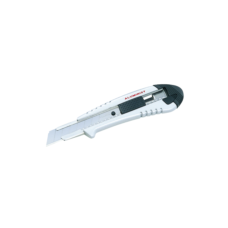 Tajima  : Cutter aluminium 18mm argent verrouillage automatique