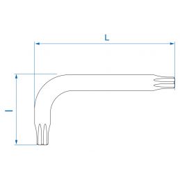 KING TONY  : Clé mâle coudée TORX longue 1123R