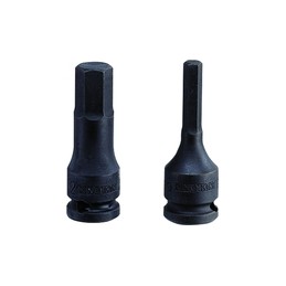 KING TONY  : Douilles Tournevis chocs 6 Pans  3/8" (9.53mm)  1/2" Longueur 55mm 3055