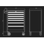 Servante d'atelier Pro KT - 7 tiroirs 874347B Servante d'atelier Pro KT - 7 tiroirs 874347B