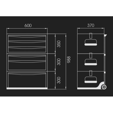 Servante modulable technicien sur roues - 6 tiroirs 874516BA