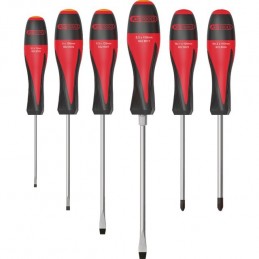 KSTOOLS  : Tournevis Ergotorque+ plats ph.  (boite de 6 pièces)