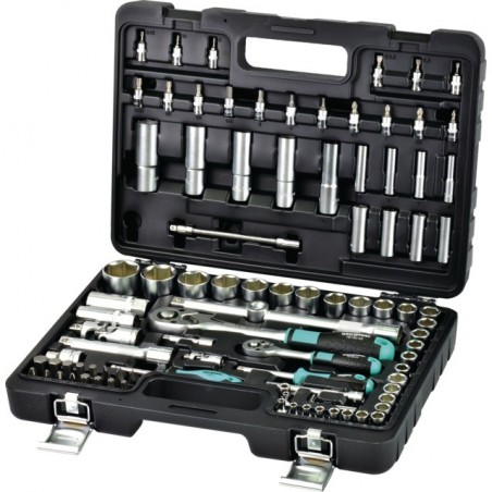 : DOUILLES ET ACCESSOIRES 1/4'' et 1/2'' EN COFFRET DE 95 PIECES WHIRLPOWER