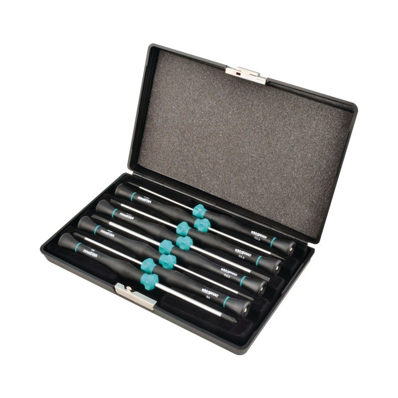 : TOURNEVIS DE PRECISION A FENTE ET PHILLIPS EN COFFRET DE 8 PIECES WHIRLPOWER : TOURNEVIS DE PRECISION A FENTE ET PHILLIPS EN COFFRET DE 8 PIECES WHIRLPOWER