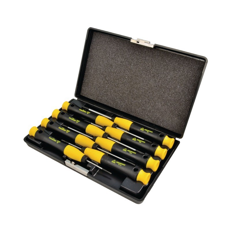 : TOURNEVIS ELECTRONIQUES ANTISTATIC A FENTE ET PHILLIPS EN COFFRET DE 8 PIECES WHIRLPOWER : TOURNEVIS ELECTRONIQUES ANTISTATIC A FENTE ET PHILLIPS EN COFFRET DE 8 PIECES WHIRLPOWER