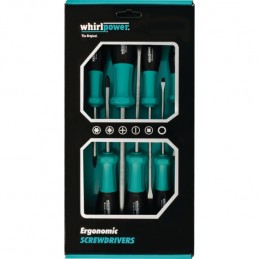 : TOURNEVIS PLAT ET CRUCIFORME EN BOITE DE 7 PIECES WHIRLPOWER